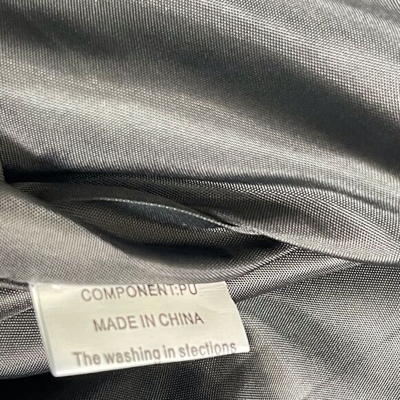 Black Soft Leather Biker Motorcycle Jacket - Picture 9 of 14